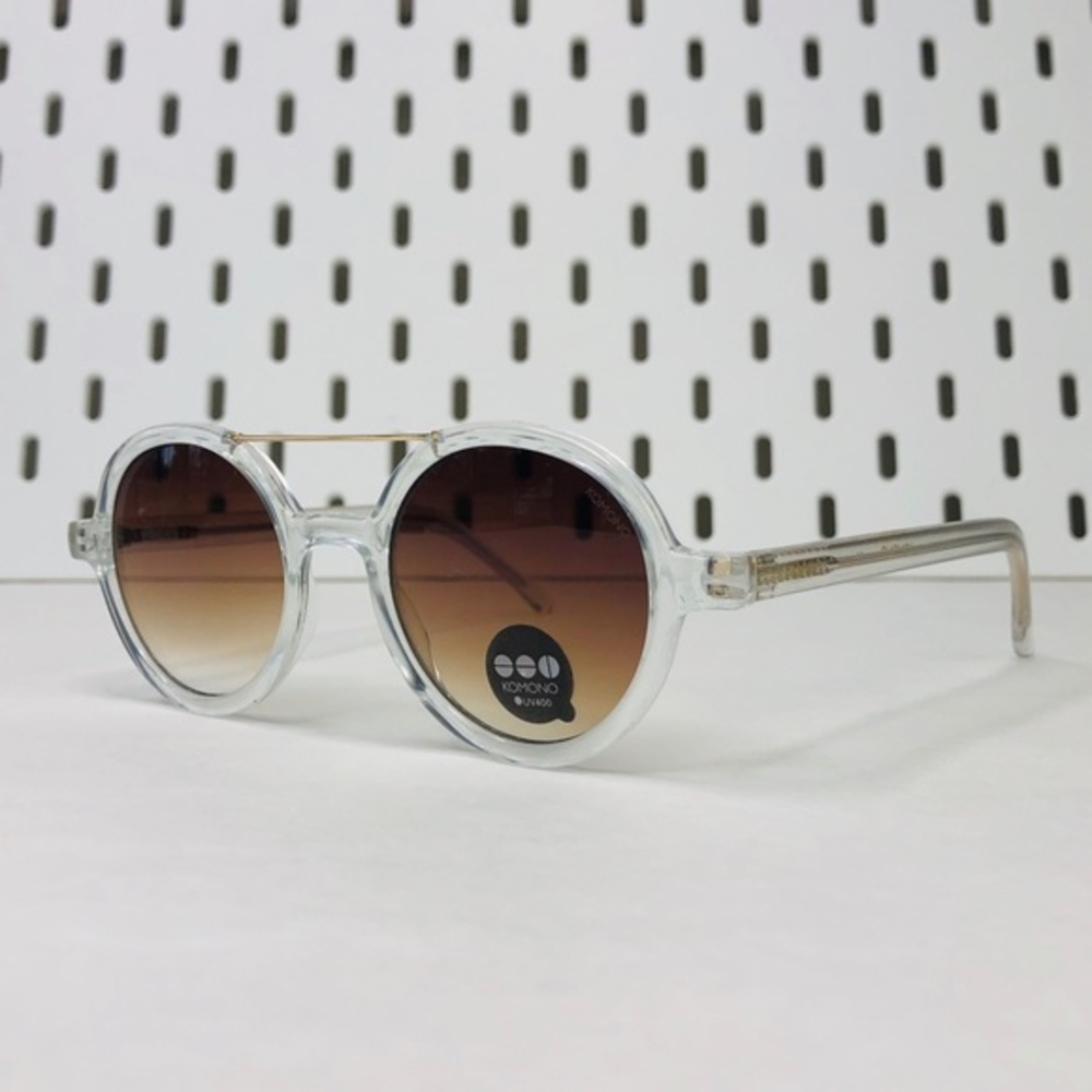 KOMONO sunglasses NEW Vivien Clear round gold UV400 - Picture 9 of 16